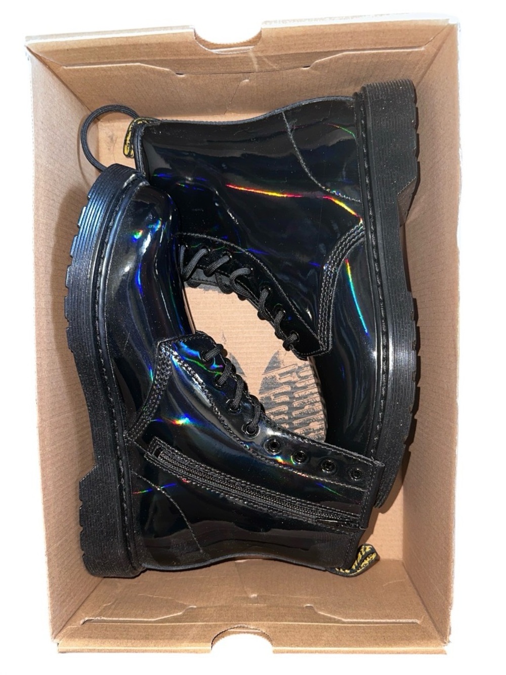 Dr.Martens Black Iridescent lace up boots - Picture 4 of 5